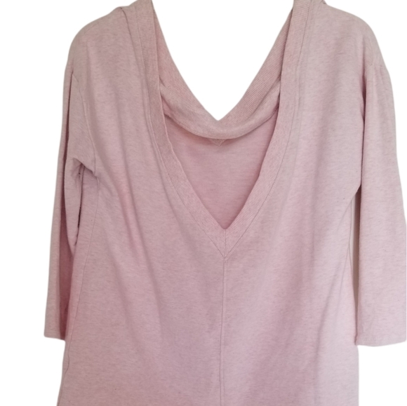 Calia pink V back and front pullover sweatshirt 3/4 sleeve SZ Med - Picture 4 of 8